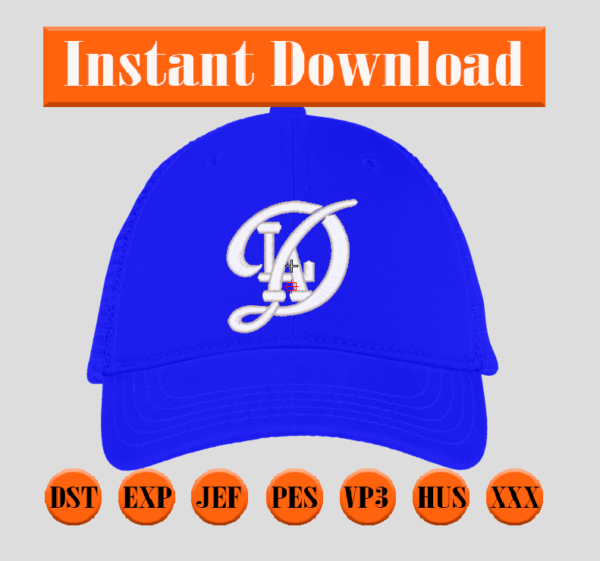 Diseño de los Dodgers para gorra 3D puff