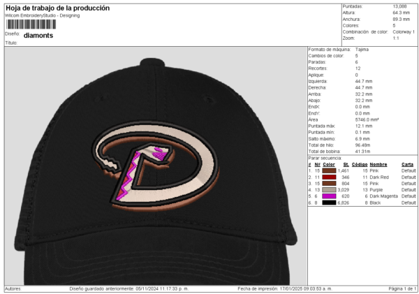 Diseño de Arizona Diamondbacks Rust - Image 2