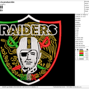 Diseño de los Raiders Mexico Inspiracion