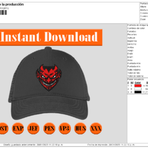 Diseño para Gorra de Diablo