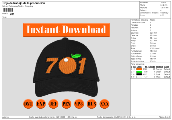 Diseño para Gorra de 701 - Image 2