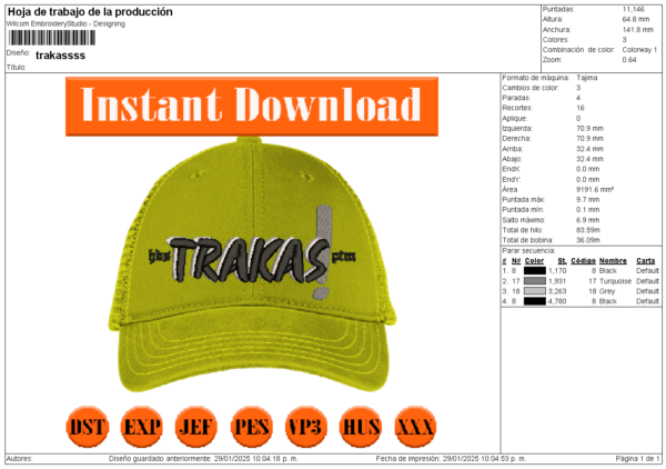 Diseño para Gorra de Trakas - Image 2