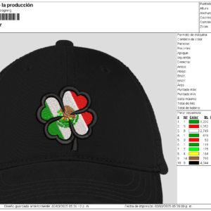 Diseño para Gorra de trébol tricolor